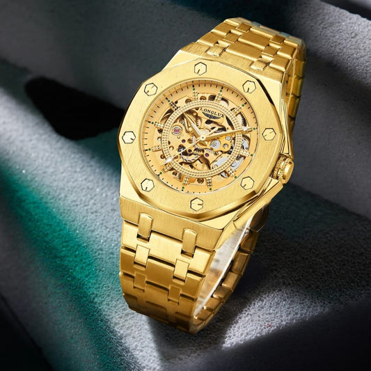 Longlux Skeleton Mechanical Watch