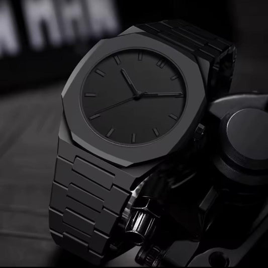 Matte-black Roman Watch
