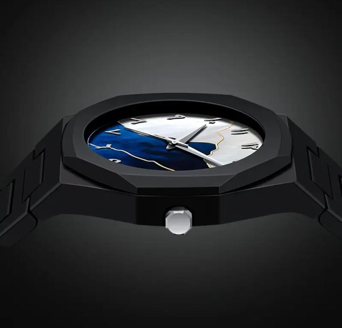 Black acrylic watch