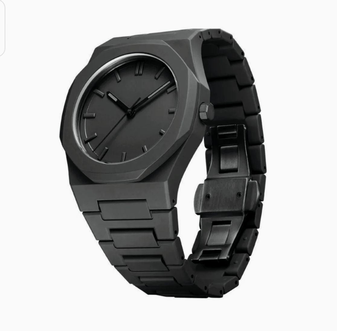 Matte-black Roman Watch