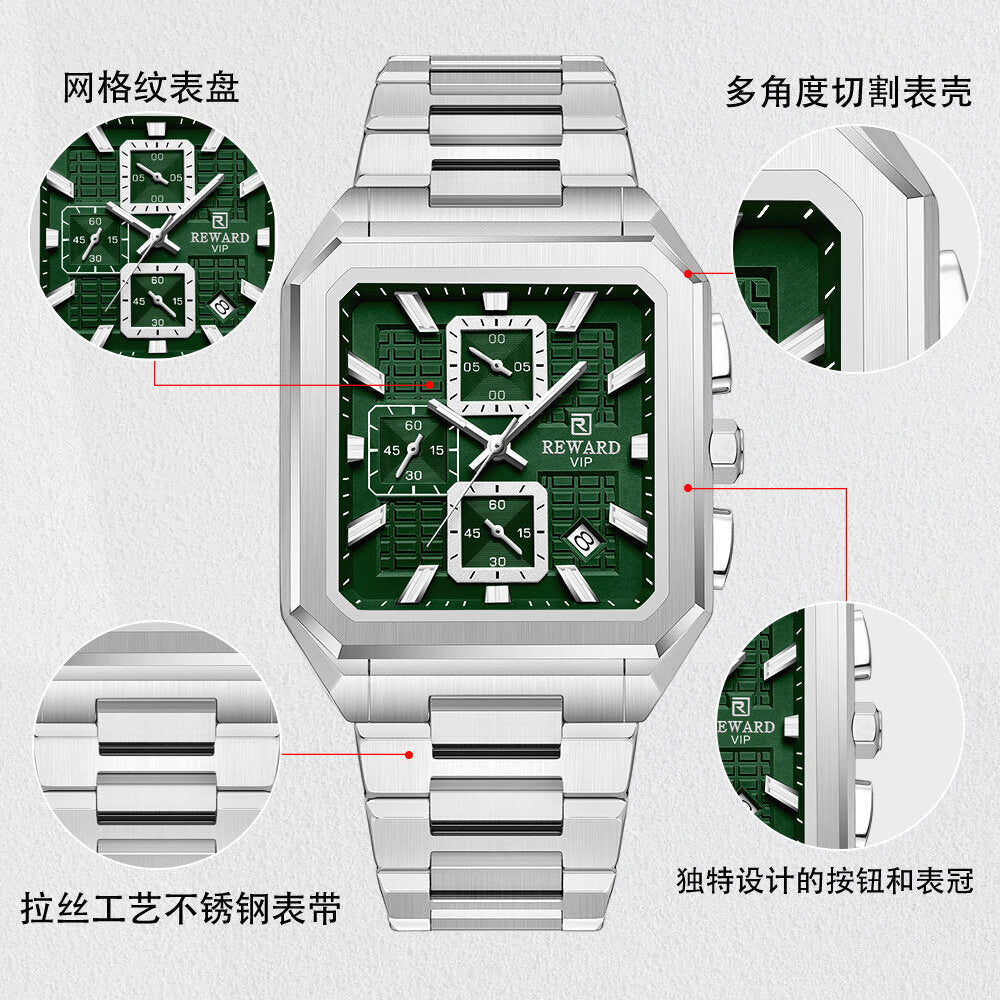 Reward Three Eyes Square Watch