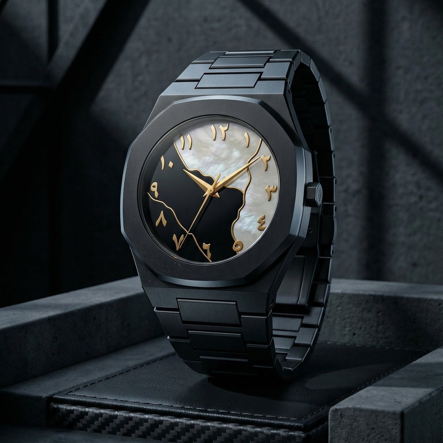 Black acrylic watch