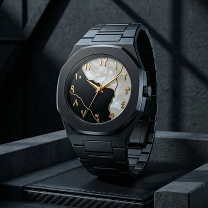 Black acrylic watch
