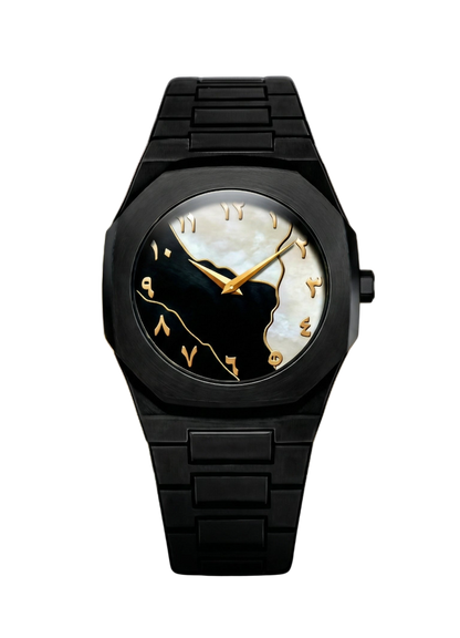 Black acrylic watch