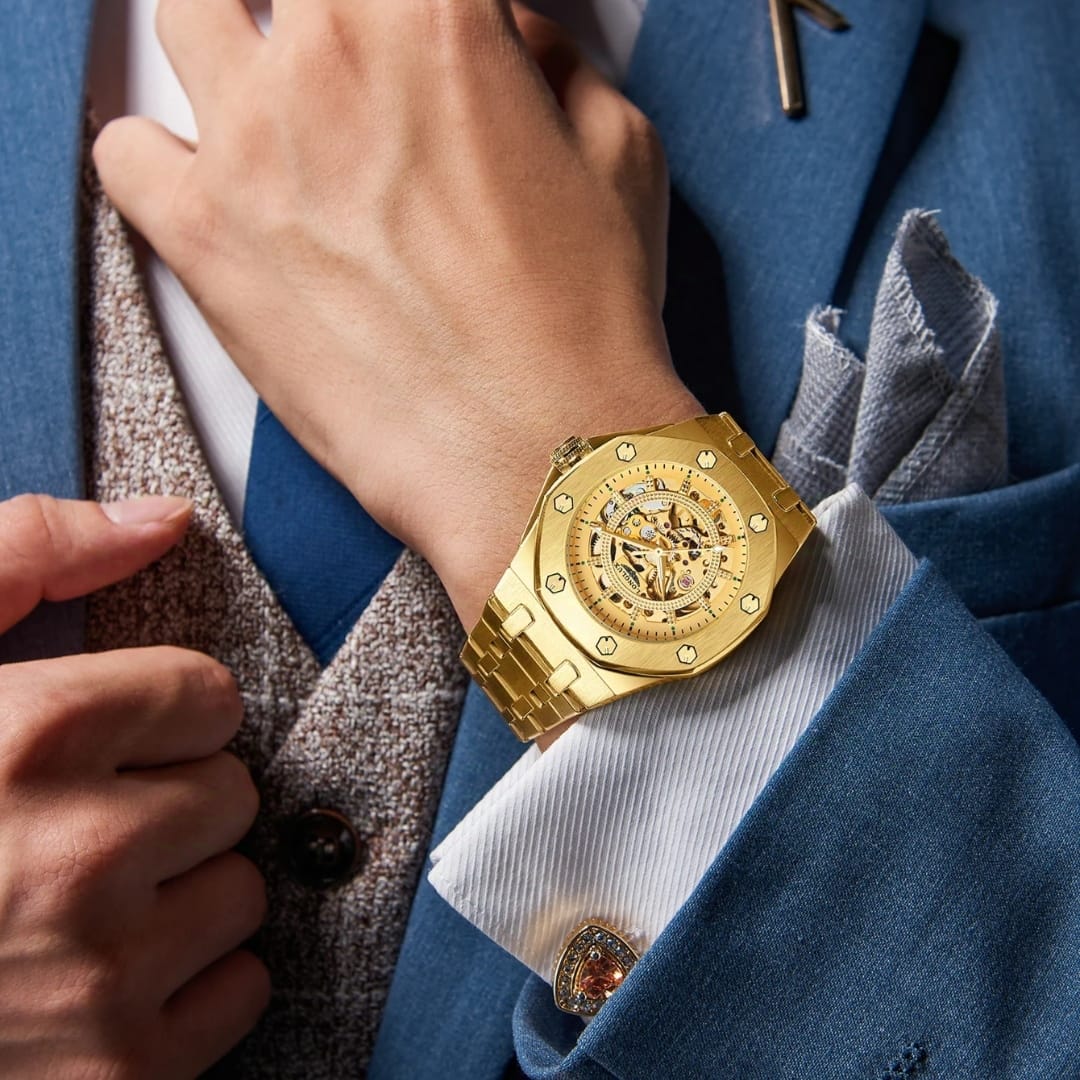 Longlux Skeleton Mechanical Watch