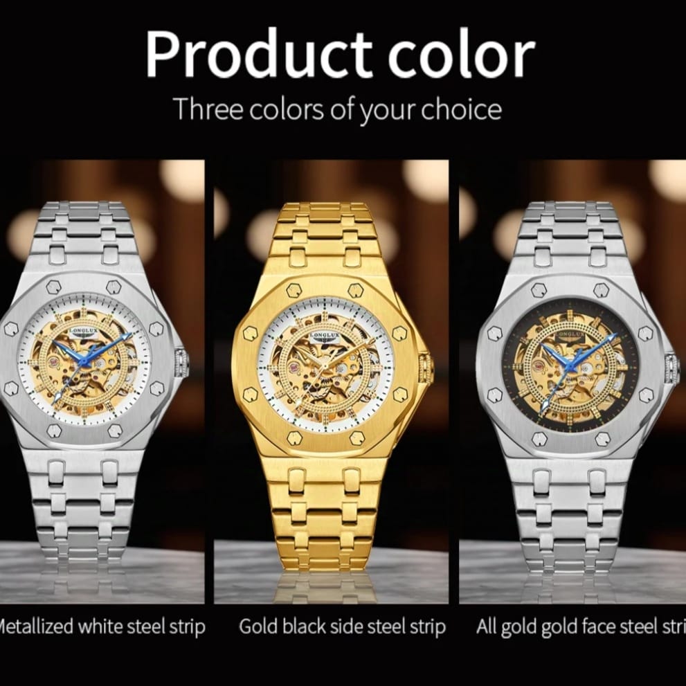 Longlux Skeleton Mechanical Watch