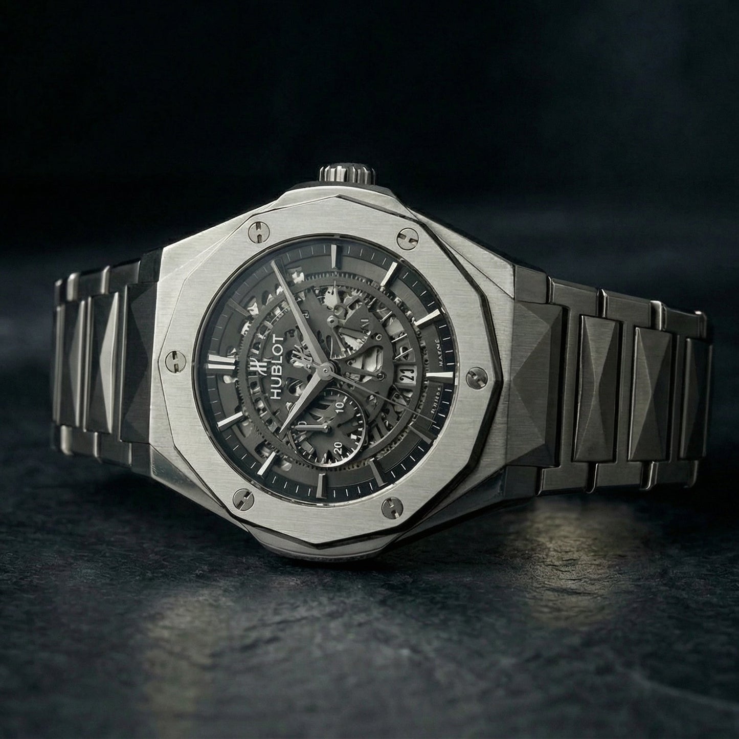 Hublot Semi-Auto Diamond Cut Watch