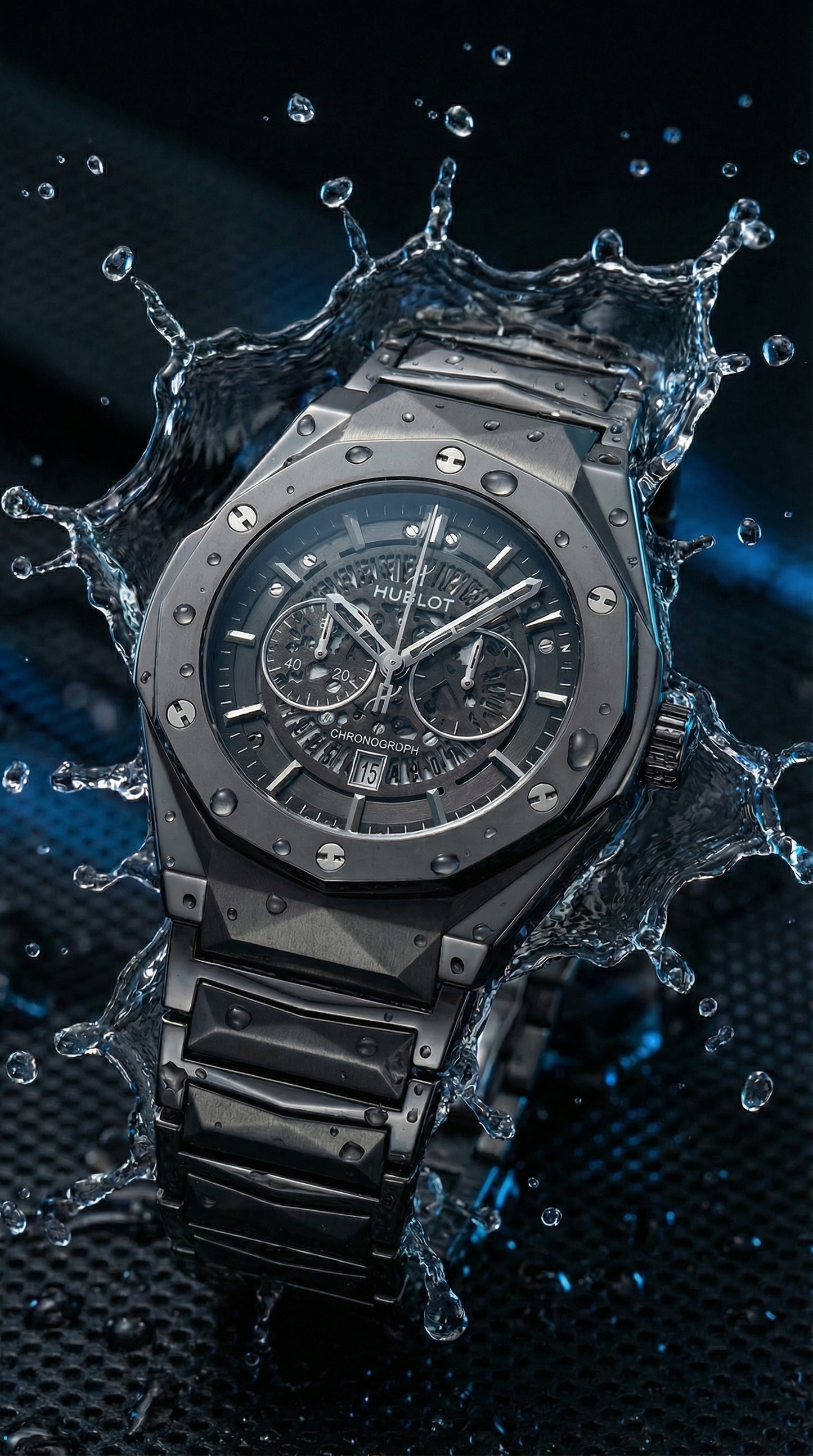 Hublot Semi-Auto Diamond Cut Watch