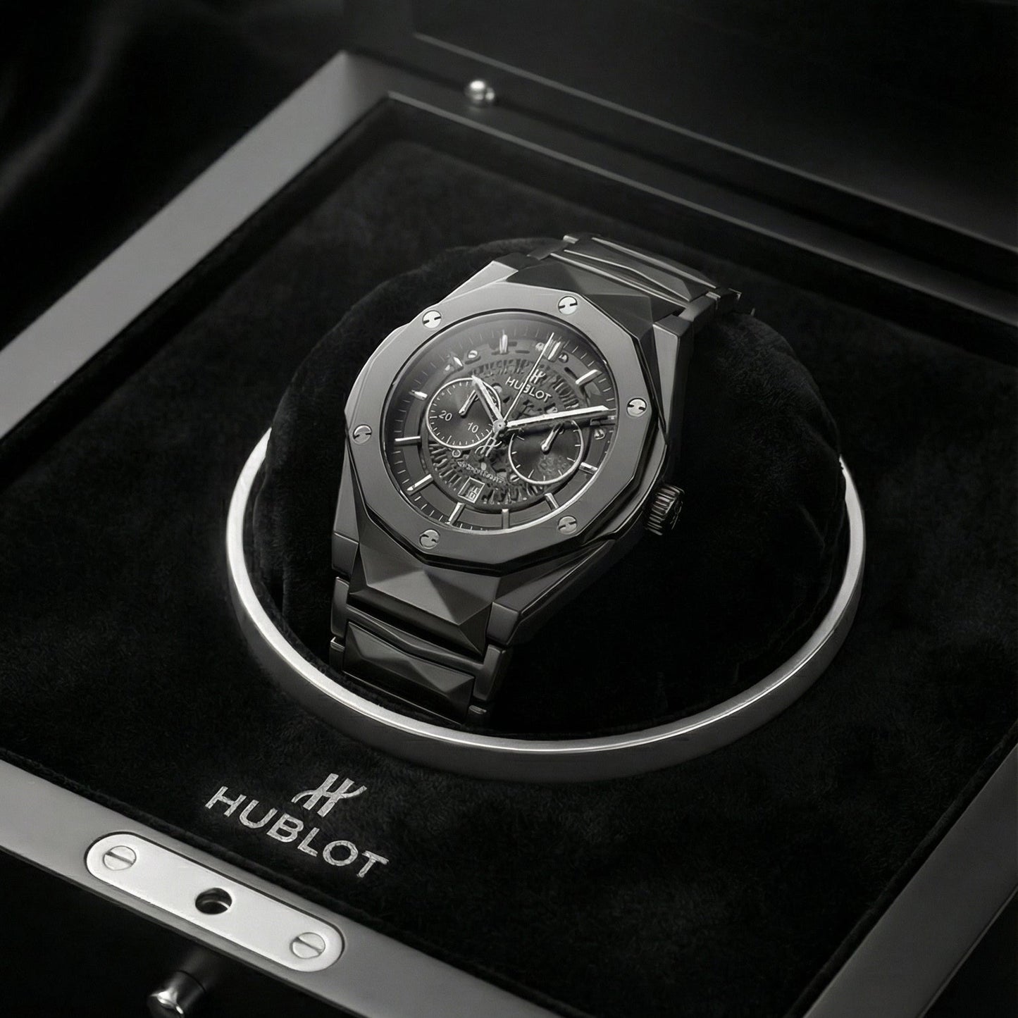 Hublot Semi-Auto Diamond Cut Watch