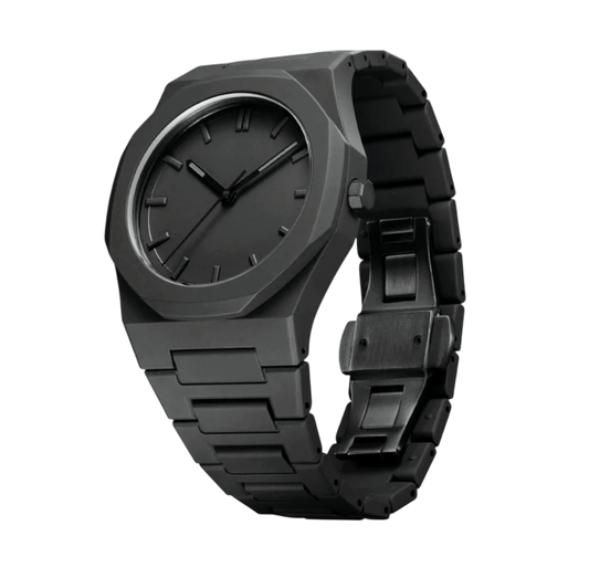 Matte-black Roman Watch
