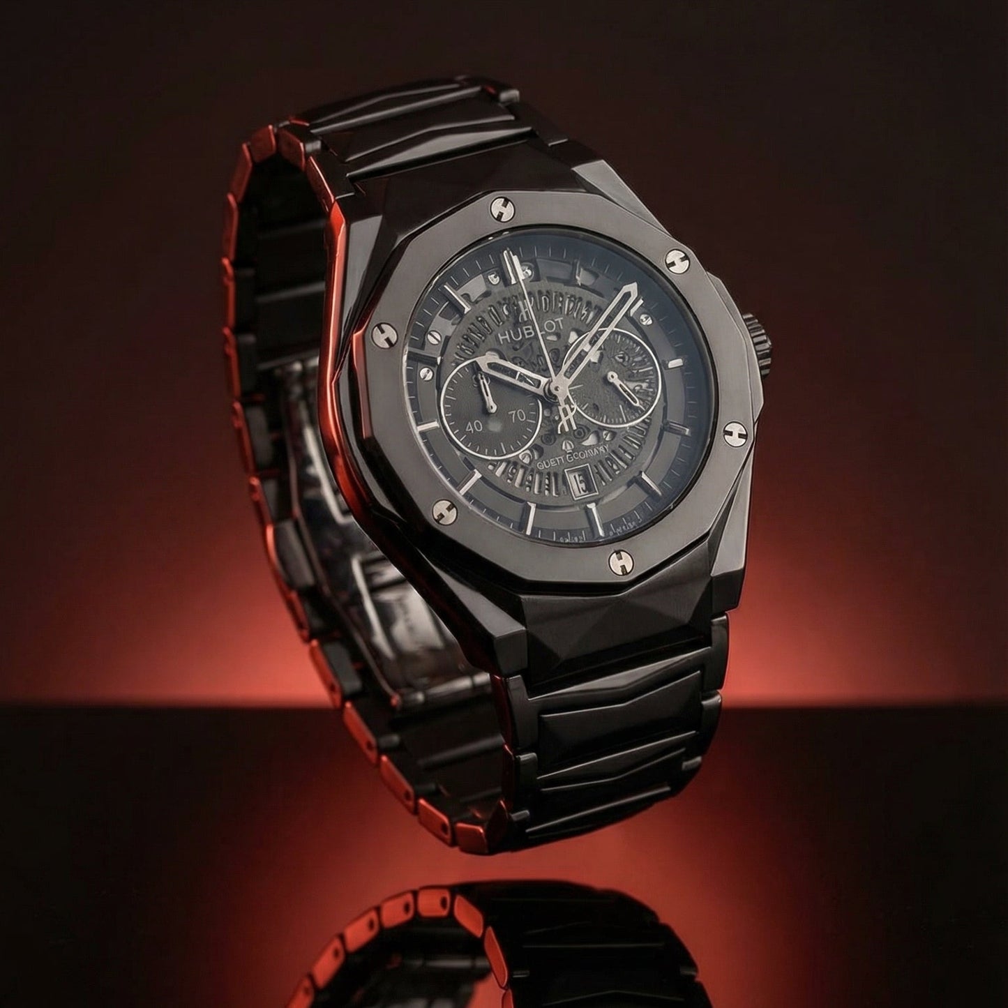 Hublot Semi-Auto Diamond Cut Watch